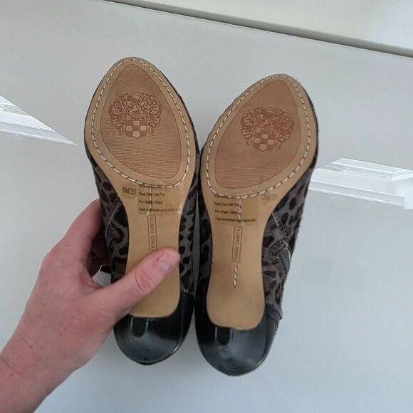 Vince Camuto Leopard Print Calf Hair Booties ๐โจ Size 5 - Picture 12 of 15